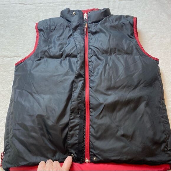 L.L. Bean Reversible Down Filled Puffer Vest Red/Black Size Small - Picture 1 of 15
